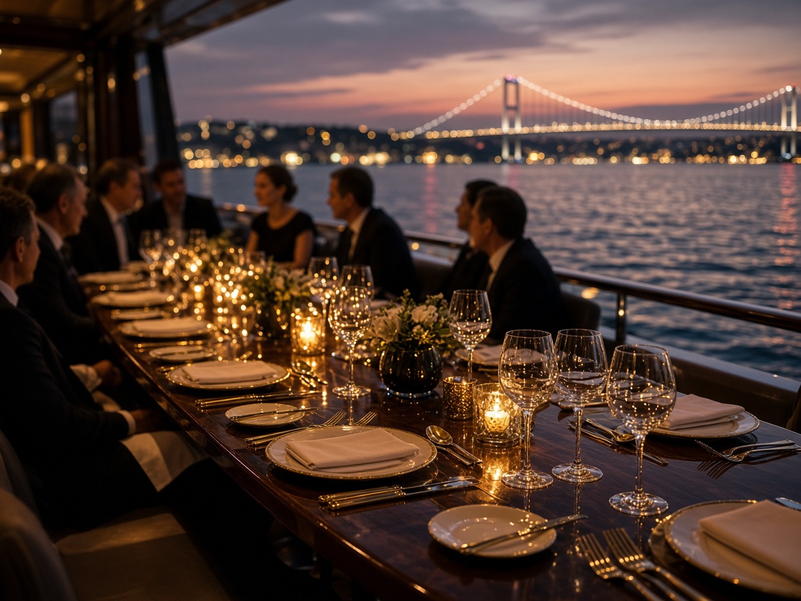 Lüks Teknede Şirket Yemeği İstanbul 2026 | VIP Corporate